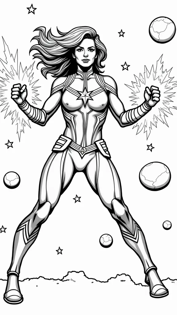 captain marvel coloring page